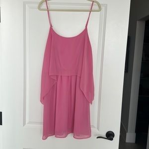 Everly bubblegum pink spaghetti strap dress